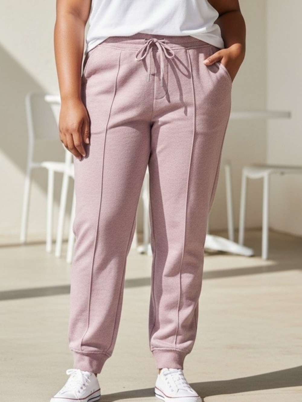 Purple Label Ralph Lauren Ponte Drawstring Jogger Pants - Dusty Rose